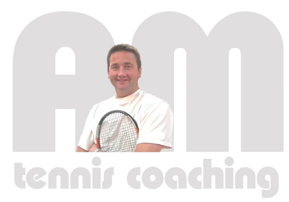Blue Andy M Tennis Logo